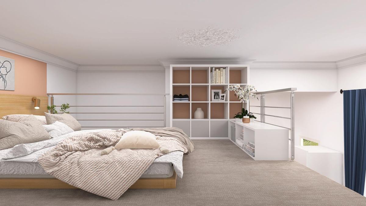 Possibilité d’aménagement de la mezzanine avec lit